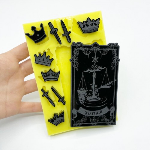 "Justice" Tarot Card | Silicone Molds | Reschimica