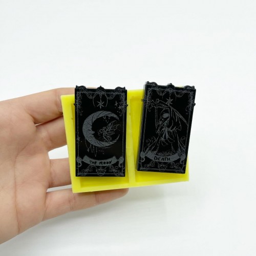 Set of "The Moon" and "Death" Tarot Cards | Silicone Molds | Reschimica