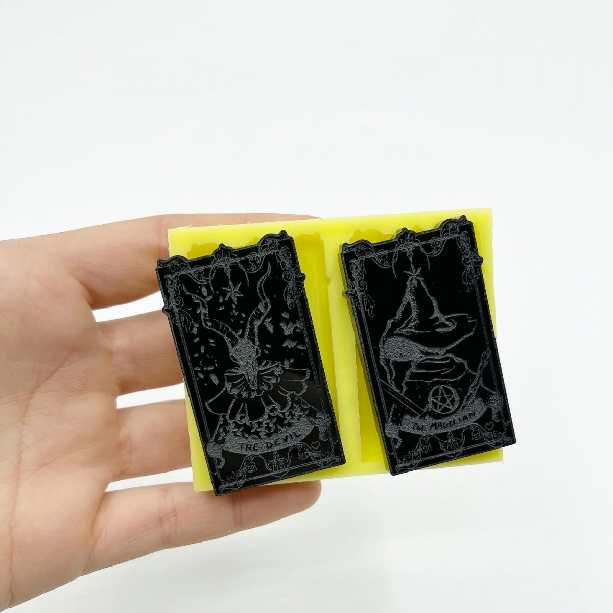 Set of "The Magician" and "The Devil" Tarot Cards Mold
