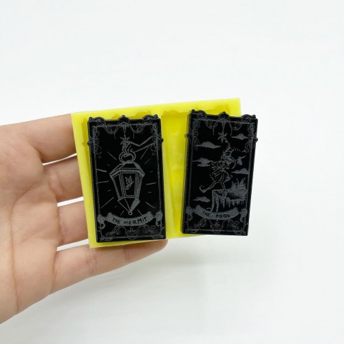 Set of "The Fool" and "The Hermit" Tarot Cards | Silicone Molds | Reschimica