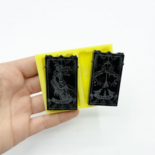 Set of "Temperance" and "The Wheel of Fortune" Tarot Cards | Silicone Molds | Reschimica