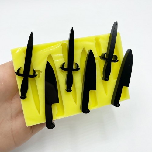 6 Shaper Knife and Dagger Mold| Silicone Molds | Reschimica