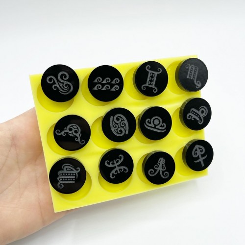12 Zodiac Signs Mold| Silicone Molds | Reschimica