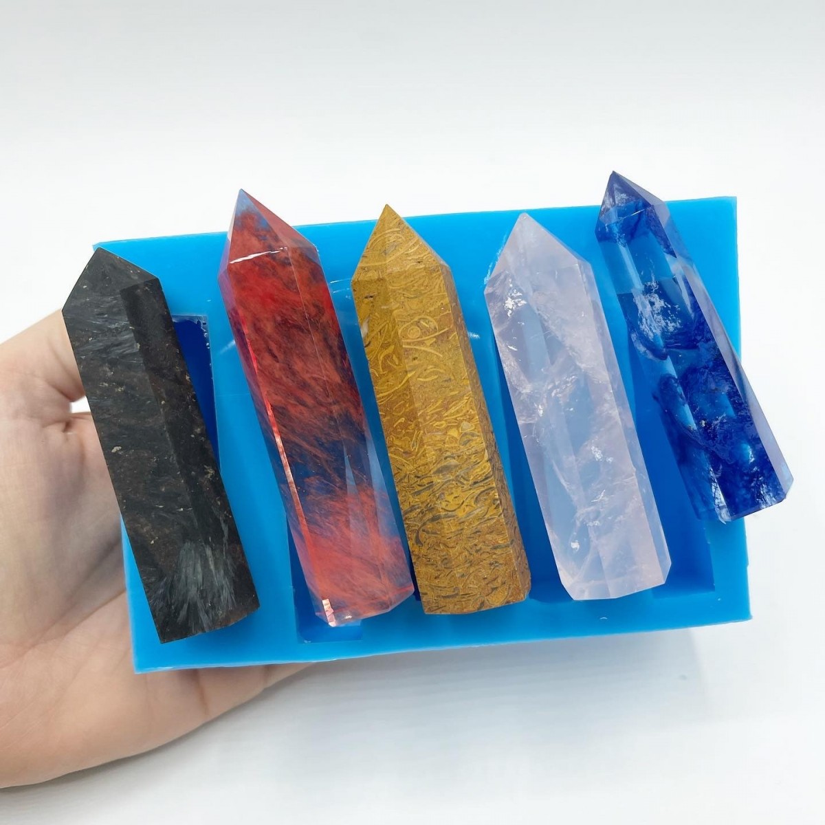 5 formas de molde de cristal natural