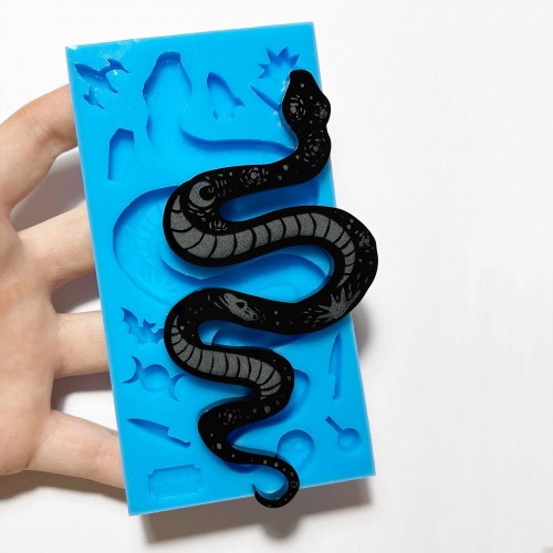 Stampo silicone morbido serpente designed by Angenia Creations | Stampi in Silicone | Reschimica