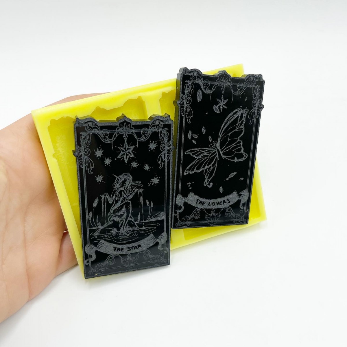 Set of "The Star" and "The Lovers" Tarot Cards Mold - medium size