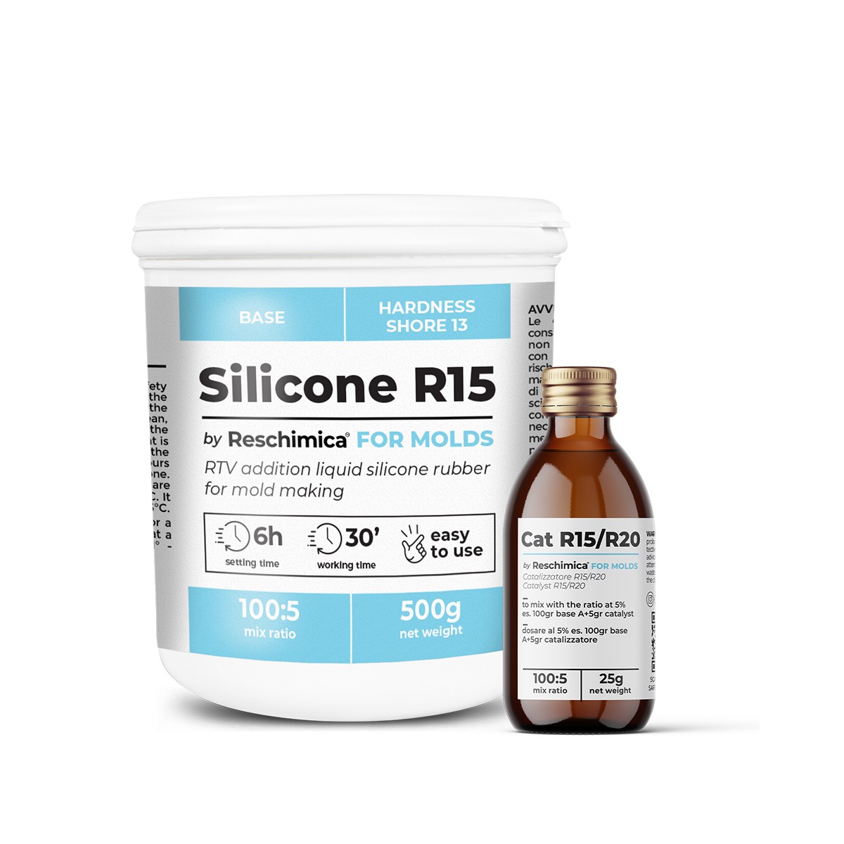 R15 - Silicone liquide de coulée par condensation, moules souples et rapides