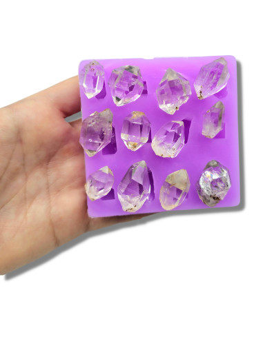 12 formas de molde de cristal pequeño natural