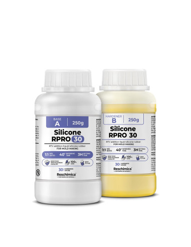 R PRO 30 - Silicone liquide 1:1 pour moules de grande dureté, non toxique et facile à utiliser