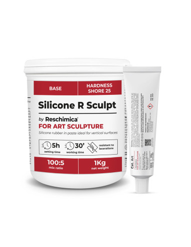 R SCULPT - Pasta de caucho de silicona para escultores, para aplicaciones verticales de grandes y pequeñas dimensiones