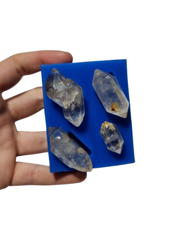 4 natural crystals mold