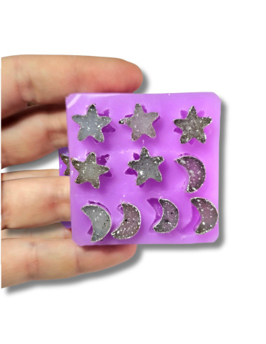 Mold Set 10 Stars and Moons Effect Drusa