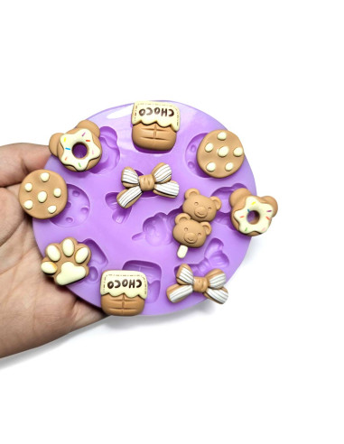 Ensemble de moules 10 biscuits 3D 2-3 cm