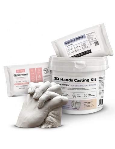 BODY CASTING - Kit Alginate et Fil Ceramic pour moules et moulages de pièces anatomiques 3D, non toxique et facile à utiliser