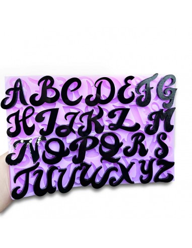 Molde alfabeto cursiva completo 4cm (26 letras)