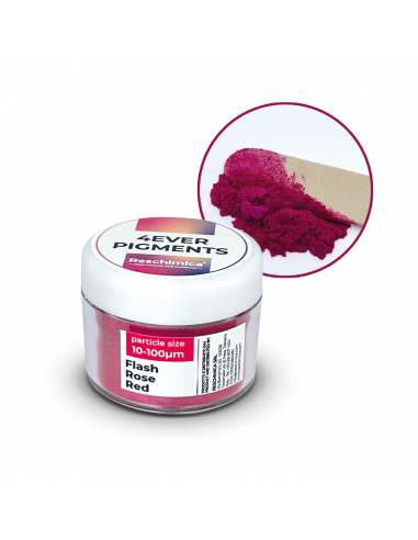 Pigment en poudre de différentes couleurs, idéal pour la résine (5 gr)
 Couleurs Pigments-Flash Rose Red