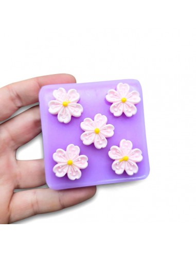 Stampo 5 fiori ciliegio 3D 2cm